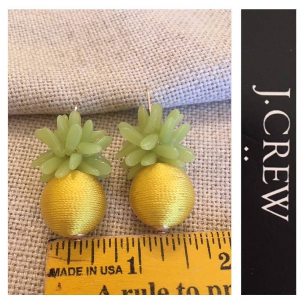 J.Crew Pineapple Thread Drop Earrings Factory NWT - Picture 7 of 8